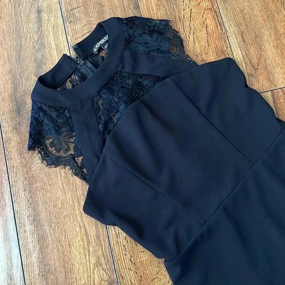 Express Black Lace Dress - Picture 3 of 6